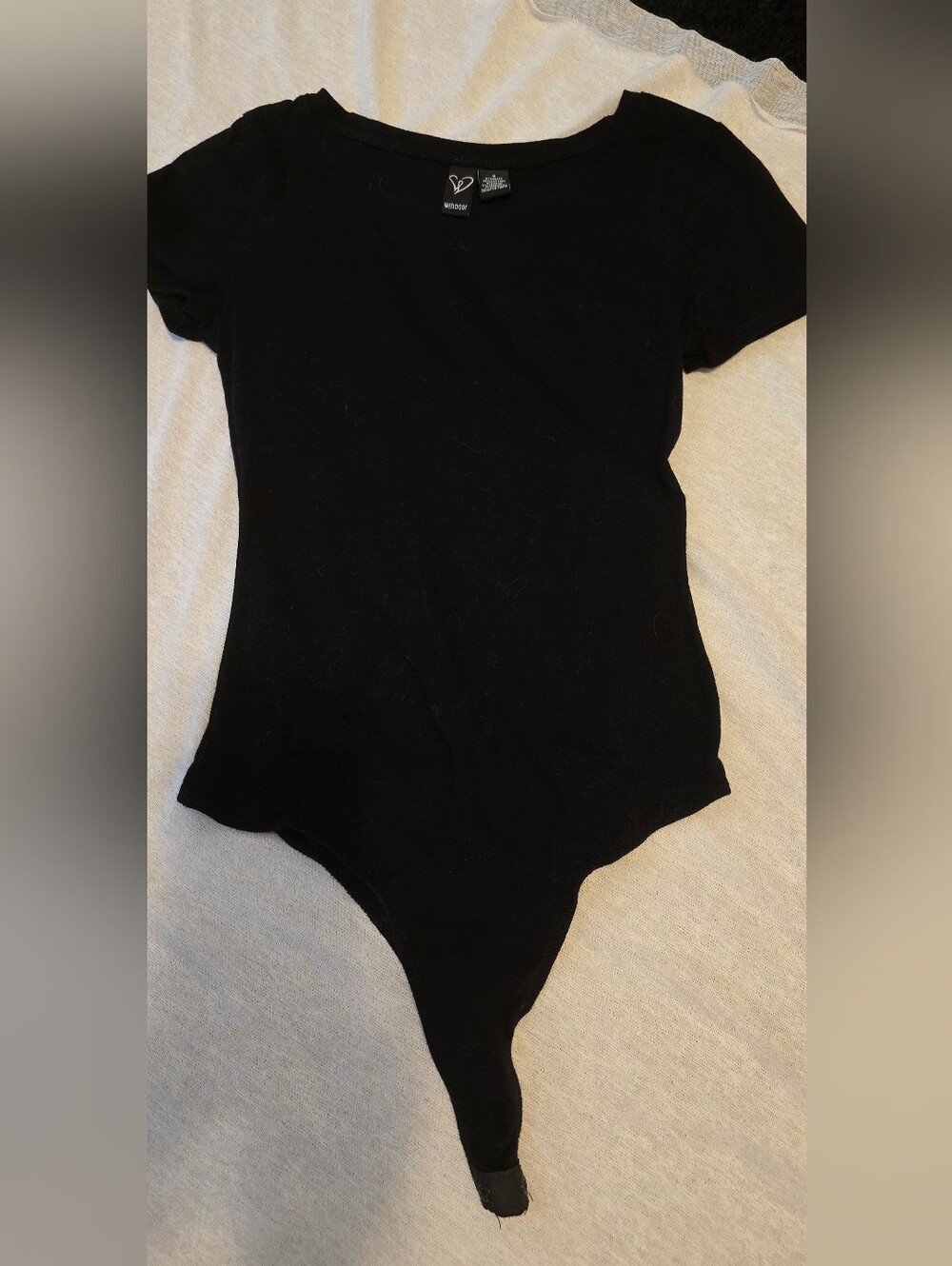 Windsor Black Short-Sleeve Bodysuit